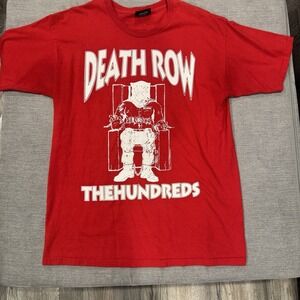 Death Row The Hundreds Graphic Rap Tee Shirt Mens Red Large